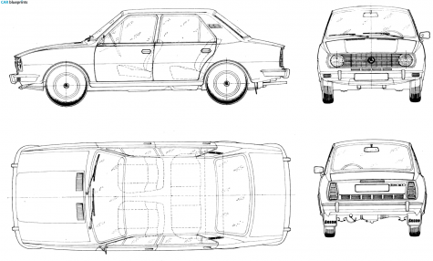 1976 Skoda 105S/120L Sedan blueprint