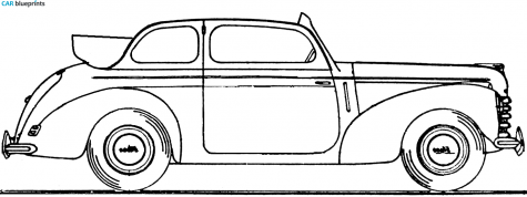 1949 Skoda 1101S Cabriolet blueprint