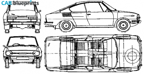 1970 Skoda 110R Coupe blueprint