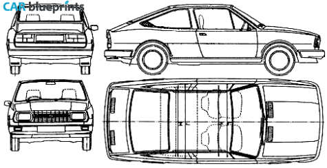 1981 Skoda 120 Garde Coupe blueprint