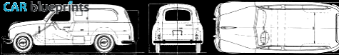 1952 Skoda 1200 Van blueprint