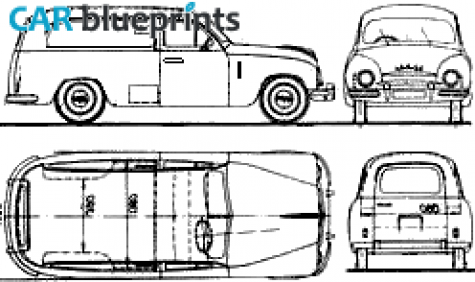 1956 Skoda 1200 Van blueprint