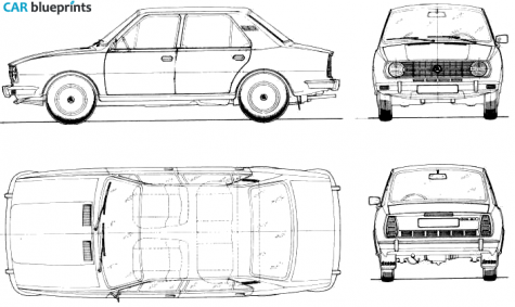 1976 Skoda 120L Sedan blueprint