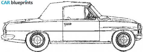 1950 Skoda 450 Felicia Cabriolet blueprint