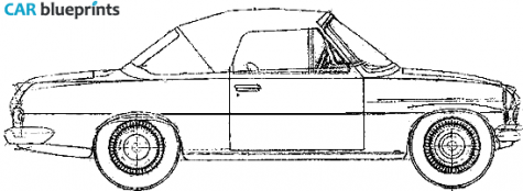 1957 Skoda 450 Felicia Coupe blueprint