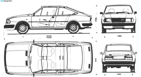 1984 Skoda 55 Rapid Coupe blueprint