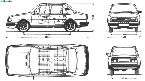 1983 Skoda 55 Sedan blueprint