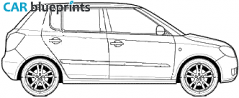 2007 Skoda Fabia II Hatchback blueprint