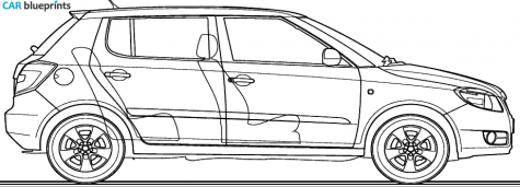 2008 Skoda Fabia RDi Hatchback blueprint