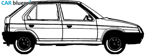 2000 Skoda Favorit Hatchback blueprint