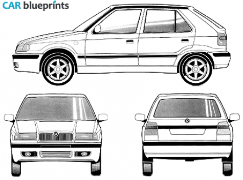 1998 Skoda Felicia II Hatchback blueprint