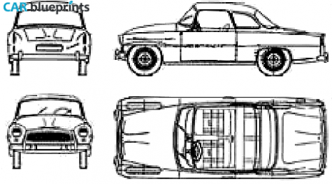 1959 Skoda Felicia Coupe blueprint