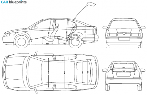 2005 Skoda Octavia I (1U) Hatchback blueprint