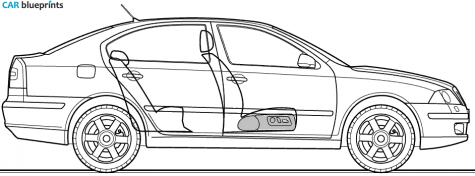 2005 Skoda Octavia Hatchback blueprint