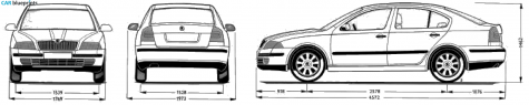 2007 Skoda Octavia Hatchback blueprint