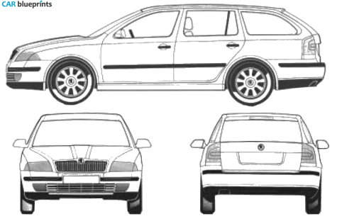 2005 Skoda Octavia II (1Z) Wagon blueprint