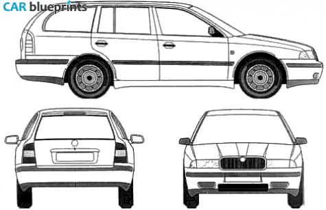 1996 Skoda Octavia SI Combi Wagon blueprint