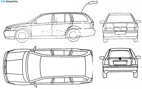 2000 Skoda Octavia I (1U) Combi Wagon blueprint