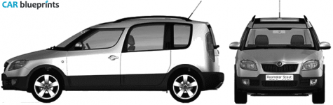 2007 Skoda Roomster Scout Minivan blueprint