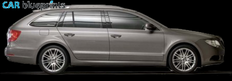 2011 Skoda Superb Combi Wagon blueprint