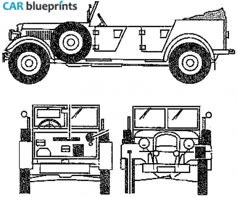 1941 Skoda SuperB Type 952 SUV blueprint