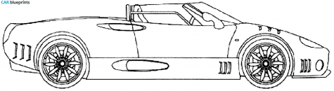 2007 Spyker C12 LaTurbie Roadster blueprint