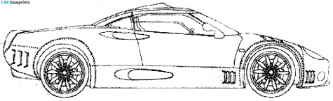 2007 Spyker C8 Double 12S Coupe blueprint