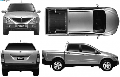 2007 SsangYong Actyon Sport Pick-up blueprint