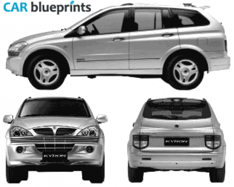 2006 SsangYong Kyron SUV blueprint