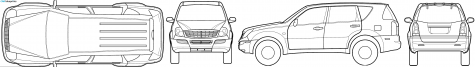 2006 SsangYong Rexton SUV blueprint