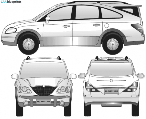 2006 SsangYong Rodius Wagon blueprint