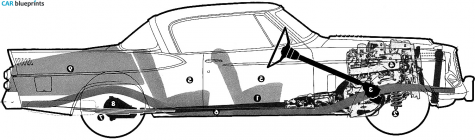 1957 Studebaker Hawk Sedan blueprint