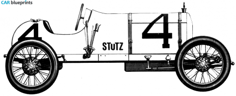 1915 Stutz Bearcat Indy 500 OW blueprint