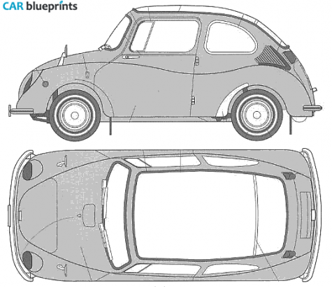 1911 Subaru 360 Deluxe K111 Hatchback blueprint