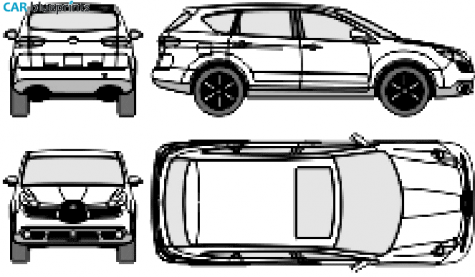 2006 Subaru B9 Tribeca Minivan blueprint