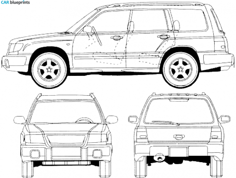 1997 Subaru Forester SUV blueprint