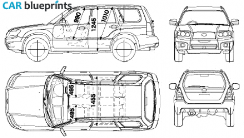 2005 Subaru Forester SUV blueprint