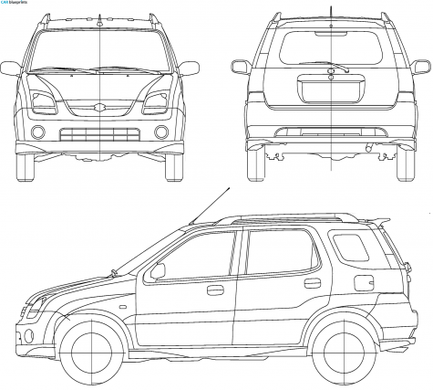 2005 Subaru G3X Justy Sedan blueprint