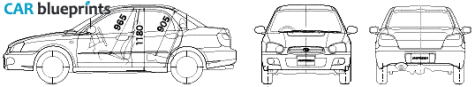 2005 Subaru Impreza Sedan blueprint