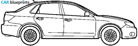 2008 Subaru Impreza Sedan blueprint