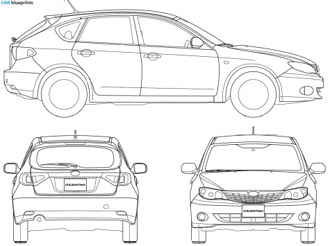 2008 Subaru Impreza Hatchback blueprint