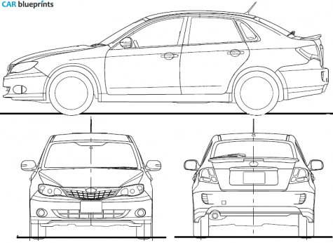 2009 Subaru Impreza B3 Anesis Sedan blueprint