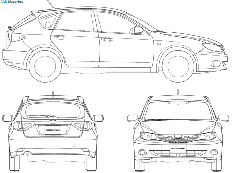 2008 Subaru Impreza S5 Hatchback blueprint