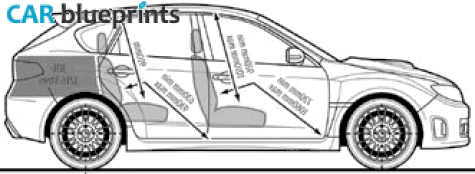 2008 Subaru Impreza STi Hatchback blueprint