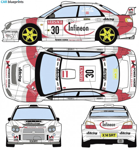 2002 Subaru Impreza WRC Sedan blueprint