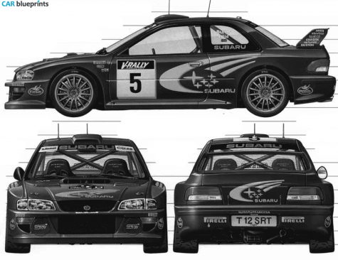 1999 Subaru Impreza WRC Coupe blueprint