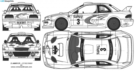 2000 Subaru Impreza WRC Coupe blueprint