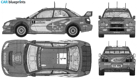 2004 Subaru Impreza WRC Rally Sedan blueprint