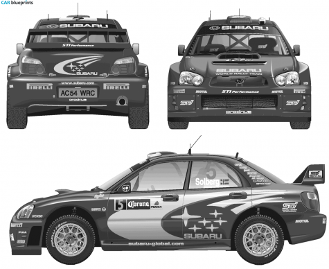 2005 Subaru Impreza WRC Sedan blueprint