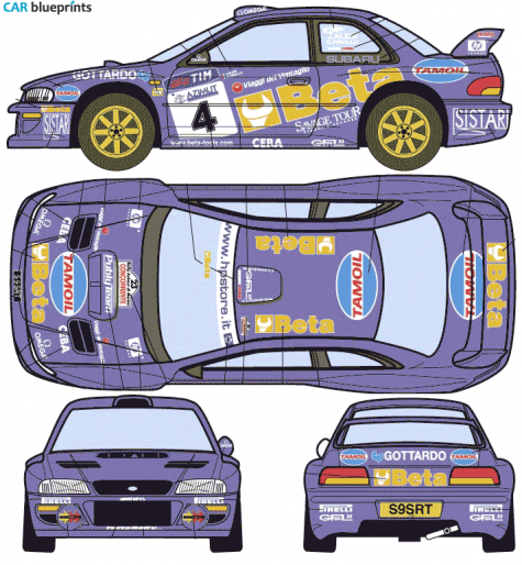 1997 Subaru Impreza WRC Coupe blueprint